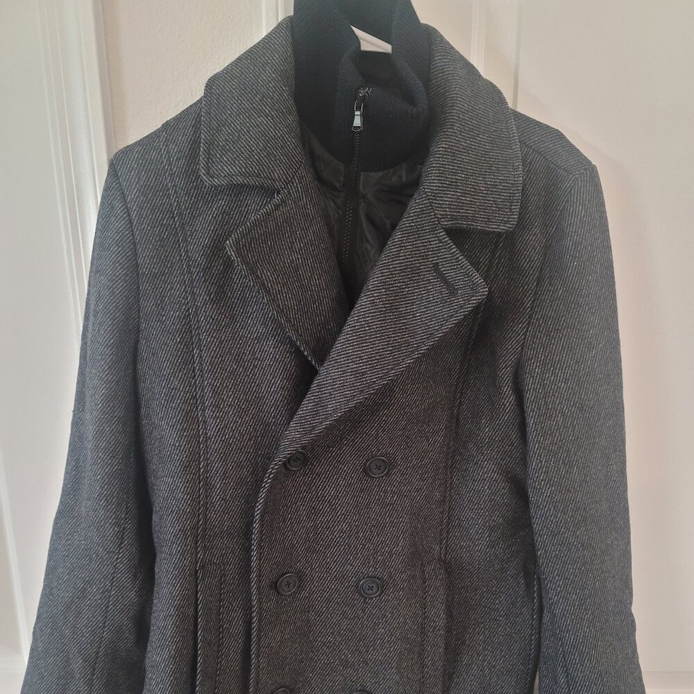 American Rag Black Sea Peacoat Double Breasted Wool Blend Sz Small New With Tags
